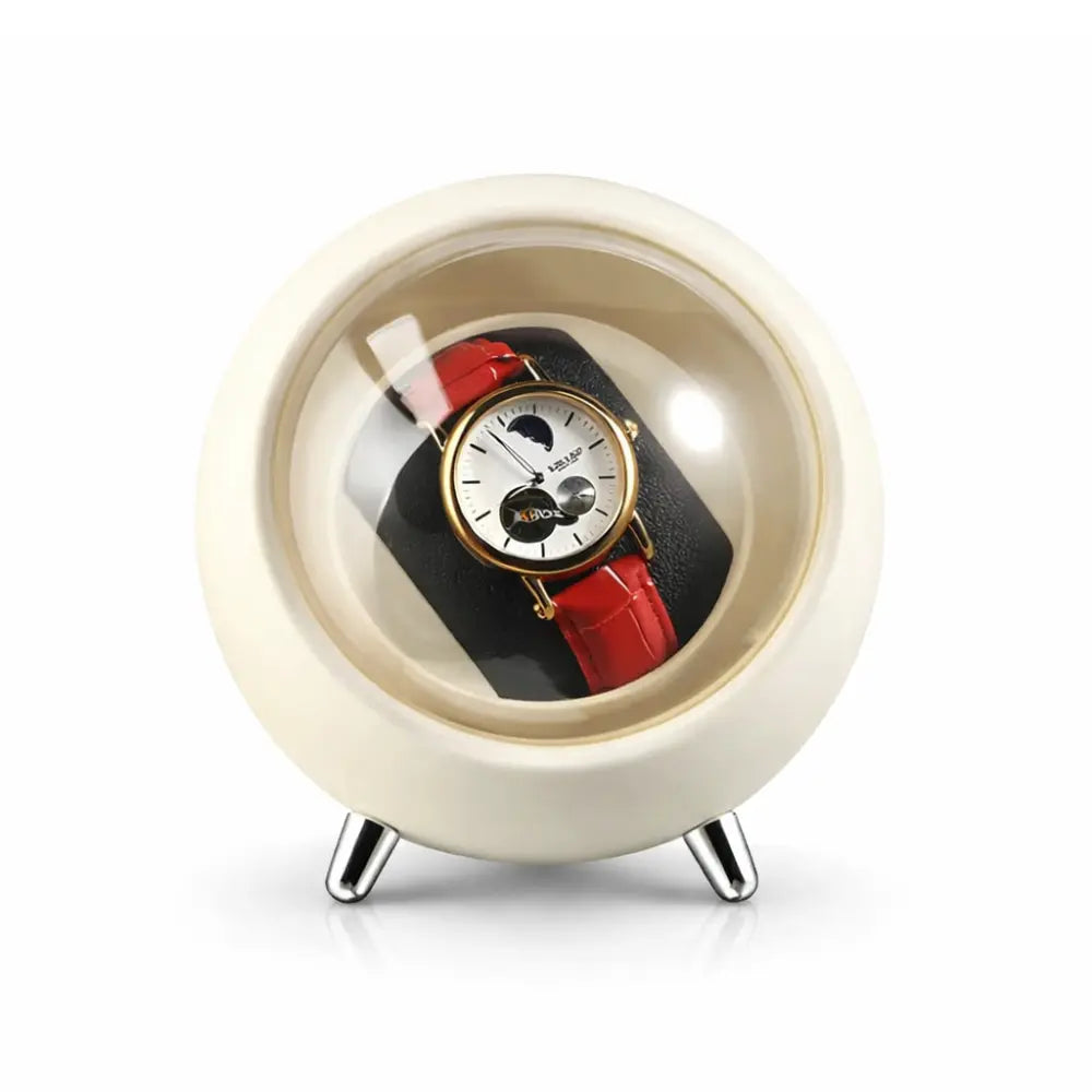 remontoir pour montres couleur beige champagne en forme de sphère 
