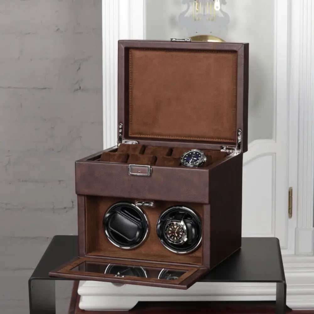 coffret remontoir pour montres couleur marron foncé