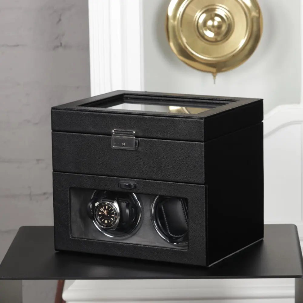 coffret remontoir de couleur noir pour montres