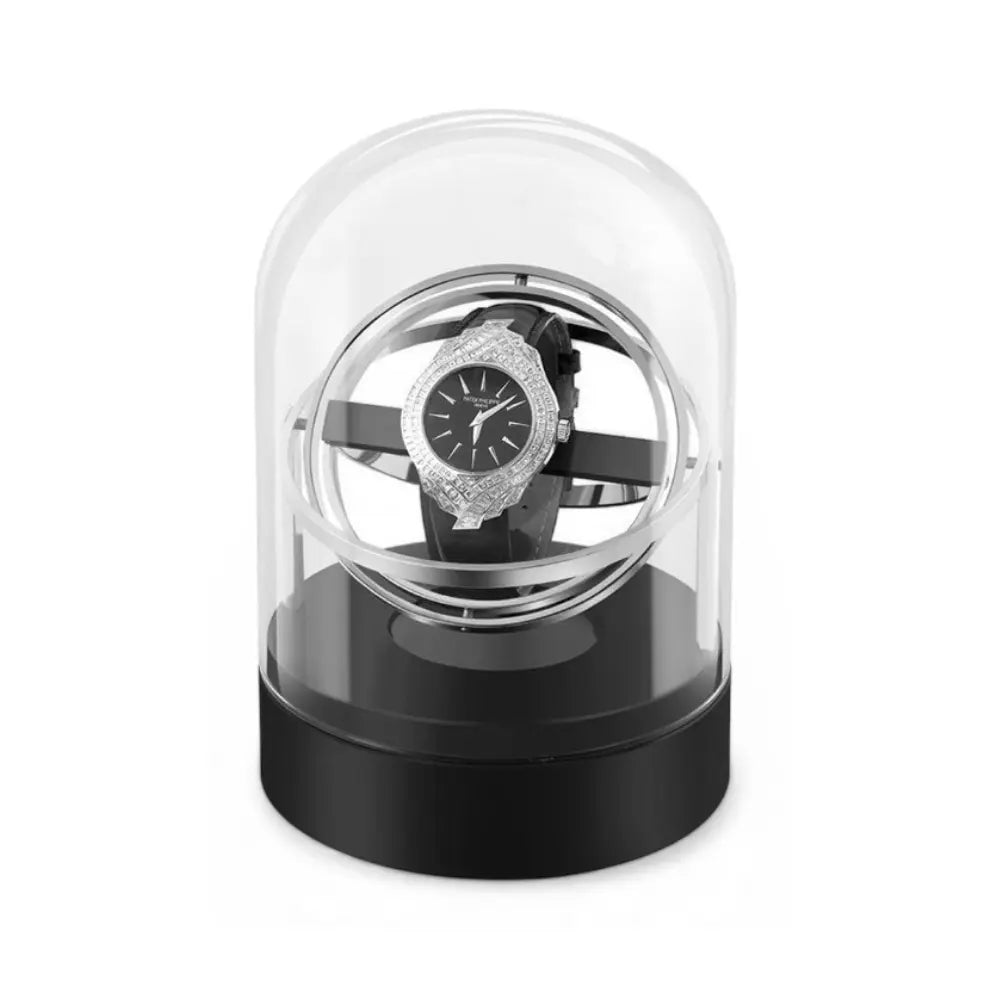 remontoir pour montres gyroscopique en métal et verre